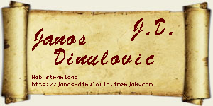 Janoš Dinulović vizit kartica